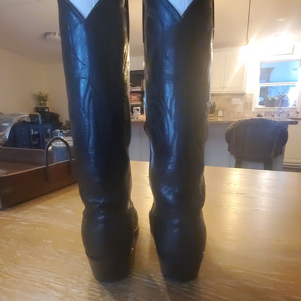 Dan Post Ladies Black Cowgirl Boots 7.5 M - Picture 4 of 5
